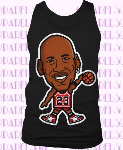 Michael Jordan Chicago Bulls 23 cartoon basketball legend