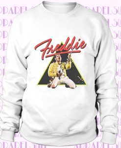 Official Queen Freddie Mercury Triangle White Classic Rock Band Merch