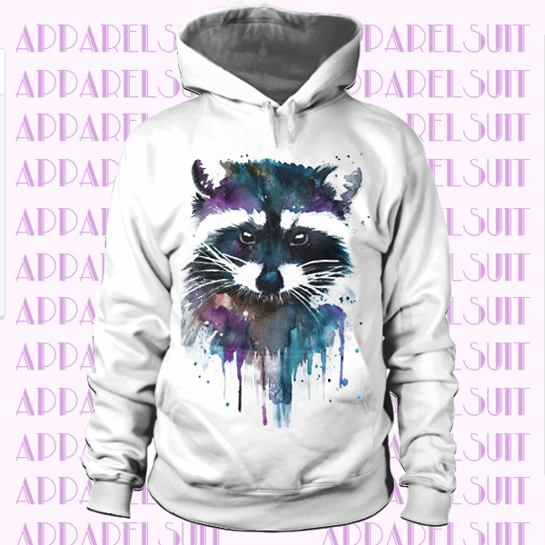 Racoon Hoodie Sweatshirt Pullover Unisex Women Men 3D Print