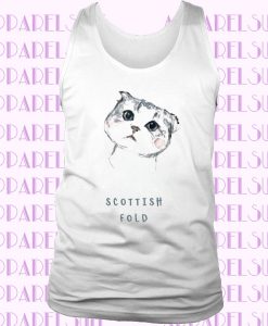 Summer White Printed Scottish Fold