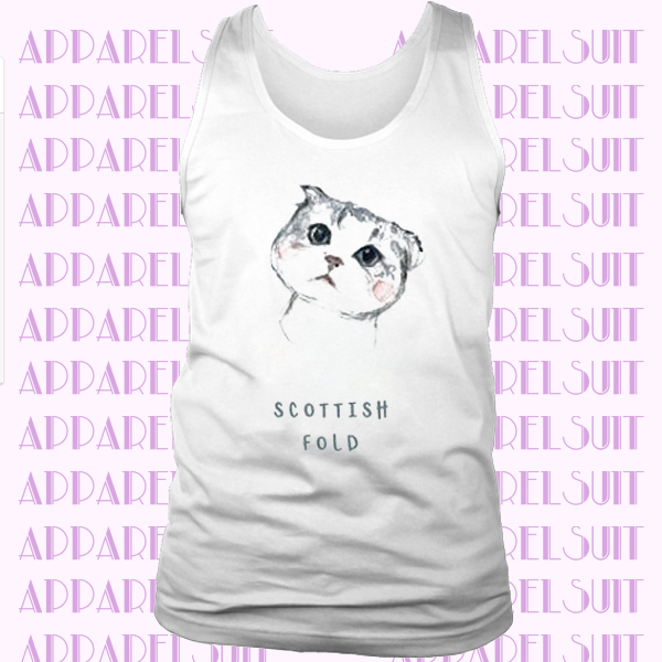 Summer White Printed Scottish Fold