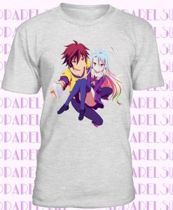 Anime No Game No Life Short Sleeve T-Shirt Sora Shiro Tee Cosplay Tops Unisex