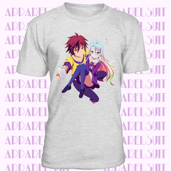 Anime No Game No Life Short Sleeve T-Shirt Sora Shiro Tee Cosplay Tops Unisex