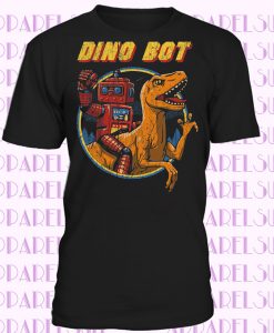 Dino Bot Long Sleeve T-Shirt Nerd Robot Gamer Games Gaming Robots Dinosaur Fun