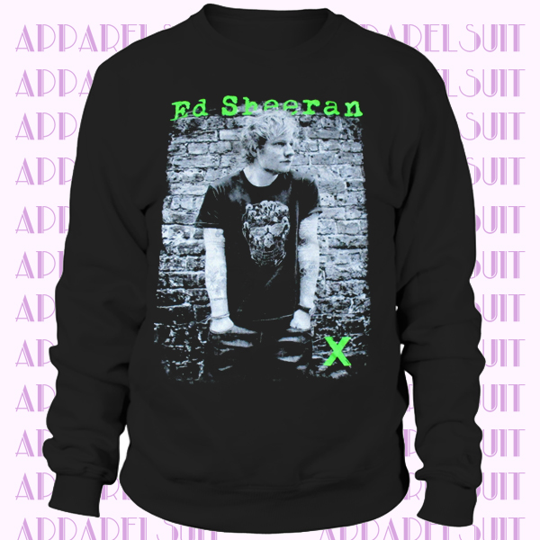 Ed Sheeran X Concert Sweatshirt Adult Small Black Green Band Tour Rock Music Mens