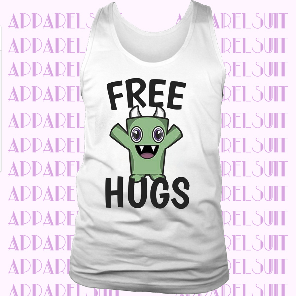 Festival Pour Femme Free Hugs Avec Cute Monster Slogan