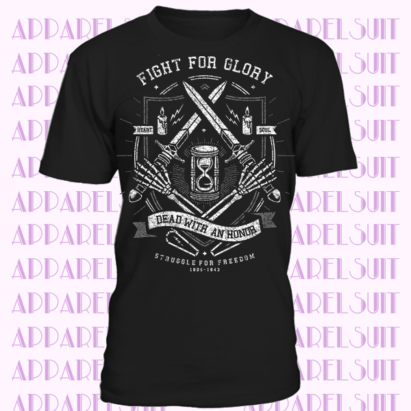 Fight per Glory T-Shirt Uomo Onore Glory Libertà