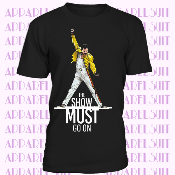 Freddie Mercury Mens Printed Queen Iconic Rock Pop