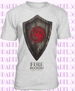 Game Of Thrones TARGARYEN SHIELD SIGIL DRAGON T-Shirt NWT Licensed & Official