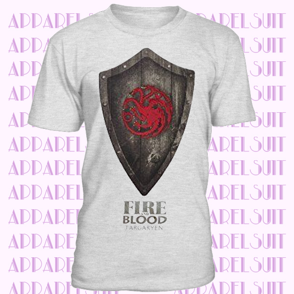 Game Of Thrones TARGARYEN SHIELD SIGIL DRAGON T-Shirt NWT Licensed & Official