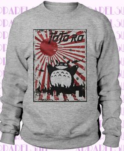 Godzilla Totoro Rising Sun Battle printed