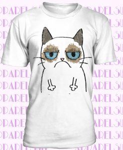 Grumpy Cat II Girls T-Shirt Fun Cats Addiction Addicted Love Geek Nerd