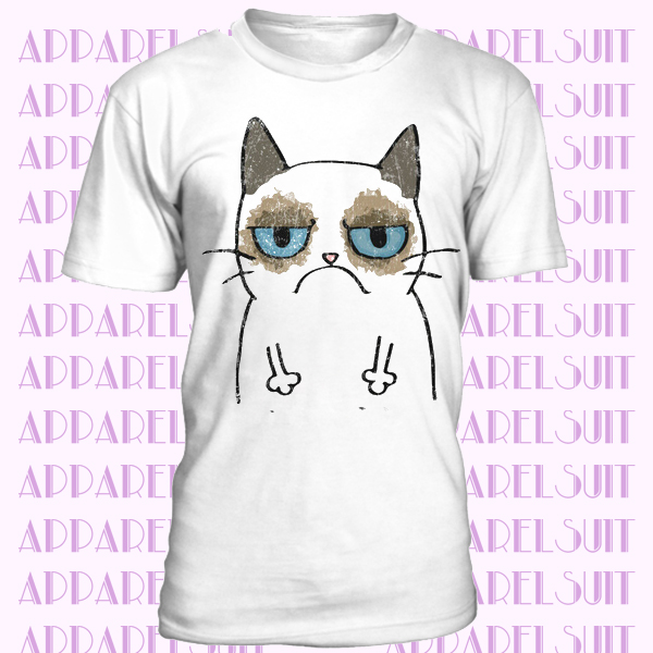 Grumpy Cat II Girls T-Shirt Fun Cats Addiction Addicted Love Geek Nerd