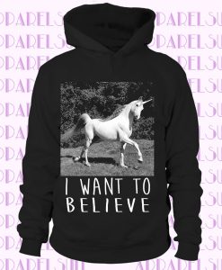 I Want To Believe Unicorn Cool Funny Retro