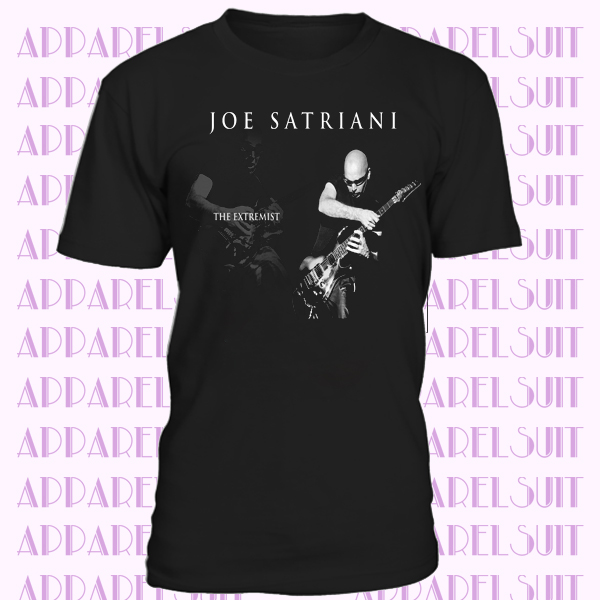 JOE SATRIANI GUITAR Black T-shirt Men Shirt Rock Band