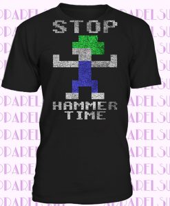 Lemmings Hammer Time T-Shirt Video Game Gamer Gaming Geek Nerd Retro Lemming