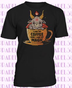 Magic Coffee Girls T-Shirt Caffeine Fun Nerd Scientist Chemistry Witch