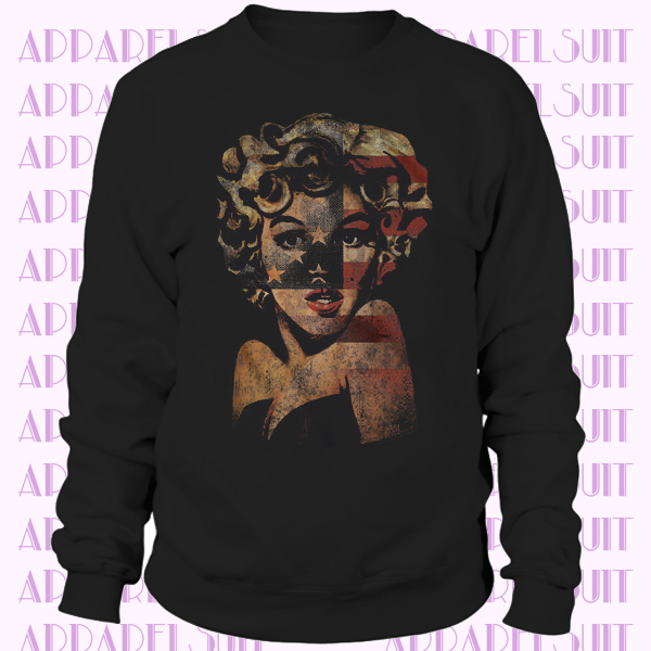 Marilyn Monroe Hollywood Icon Patriotic Gaze