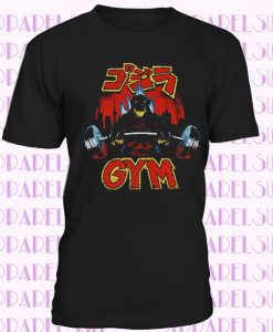 Monster Gym T-Shirt No Pain Gain Power Godzilla Weightlifting Pump