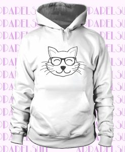 Nerd Kitty Kids Girls Cat Cats Love Addicted Geek Glasses Scientist