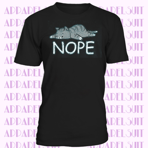 Nope Cat Kids Girls T-Shirt meow cats Love Fun Addiction Grumpy Sleep Sleeping