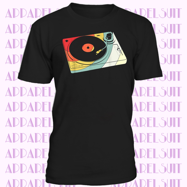 Retro Record Player Turntable Shirt Cute Music Lover Gift