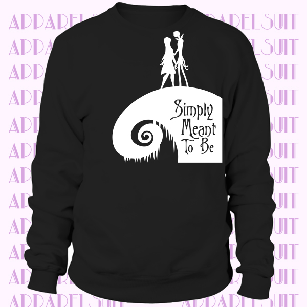 Simply Meant To Be shirt Jack Skellington Sally Nightmare Before Christmas