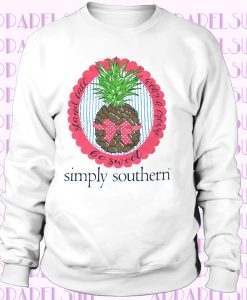 Simply Southern Long Sleeve Shirt Adult Large Green Pink Preppy