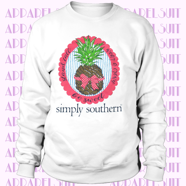 Simply Southern Long Sleeve Shirt Adult Large Green Pink Preppy