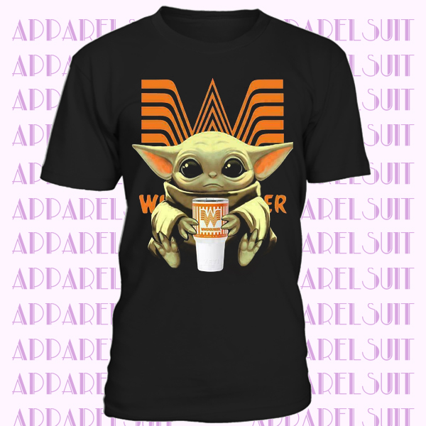 Baby Yoda Drink Whataburger Shirt Graphic Tee Best Gift HOT