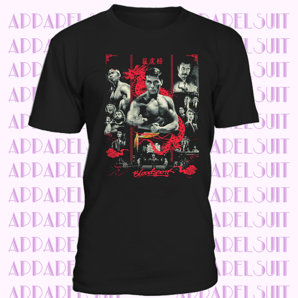 Bloodsport Mens Martial Arts Jean Claude Van Damme Movie Top Frank Dux