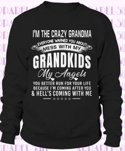 Funny Crazy Grandma For Grandmother Gift Don't Mess With My Grandkid