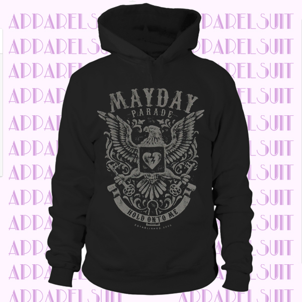 Mayday Parade Mens Hold Onto ME Broken Heart Eagle Crest Image