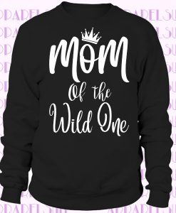 Mom of the Wild One Long Sleeve Funny Matching Family Birthday