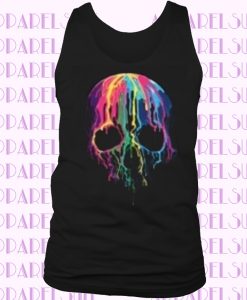 Pop Art Style Fun Neon Melting Skull Men's Shirts