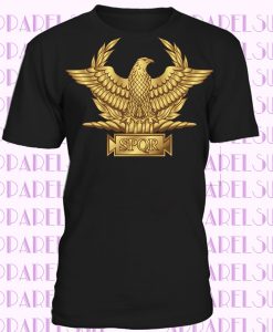 SPQR T-Shirt Mens Roman Empire Standard Gladiator Gym Training Top MMA Eagle