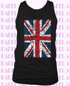 Union Jack Muscle Shirt United Kingdom Distressed British Flag