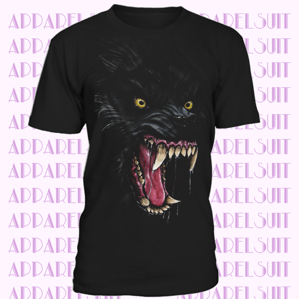 Werewolf New t-shirt Black Wolf Werewolf fall animals