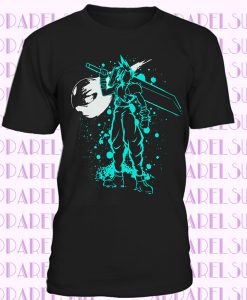 Final Fantasy 7 Cloud Strife Japanese Ink Splatter Adults