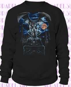 Liquid Blue Gargoyle Moon Dark Fantasy