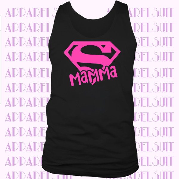 MAGLIA DONNA HAPPINESS SUPER MAMMA IDEA REGALO FLUO FUNNY DIVERTENTE