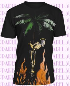 PALM ANGELS burning skeleton motif