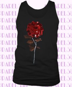 Black Red Rose Sequin Tanktop