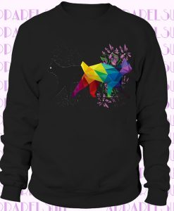 Cat Contrast Art Womens Sweatshirt