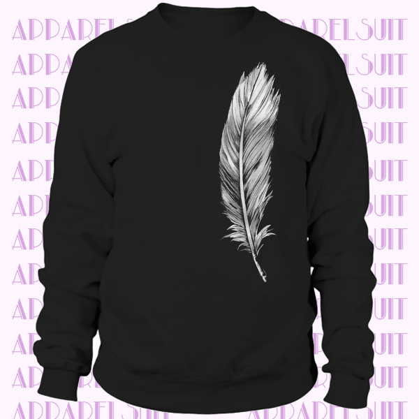 Elegant Feather Womens Sweatshirt