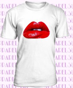 Girl Sweet Lip Print Design T-SHIRT