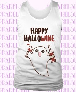 Happy Hallowine Ghost Wine Tanktop