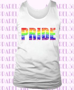 LGBTQ Gay Pride Rainbow Distressed Tanktop