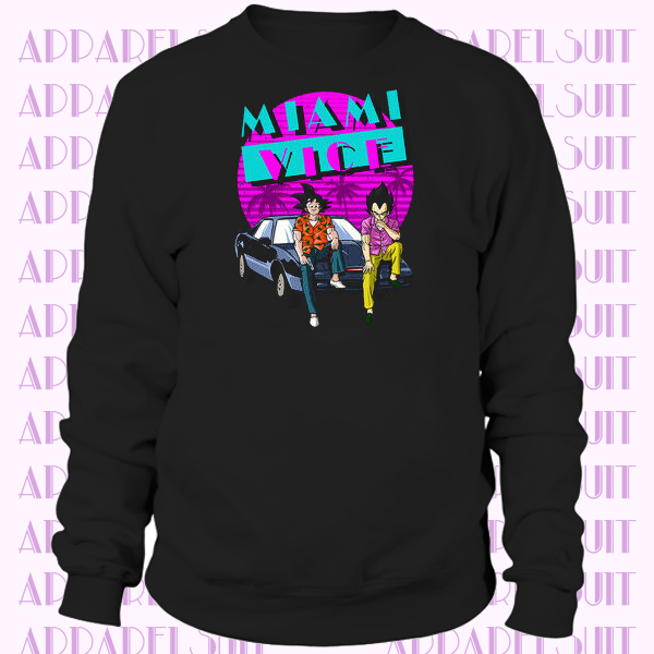 Miami Vice And Dragon Ball Z Mashup Songoku And Vegeta Sweatshirt