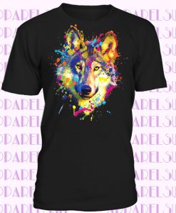 Neon Wolf Head T-shirt